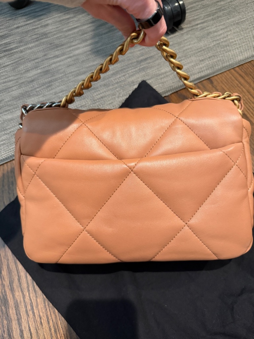Chanel 19 Small Medium Caramel Brown Flap Bag - Picture 5 of 8